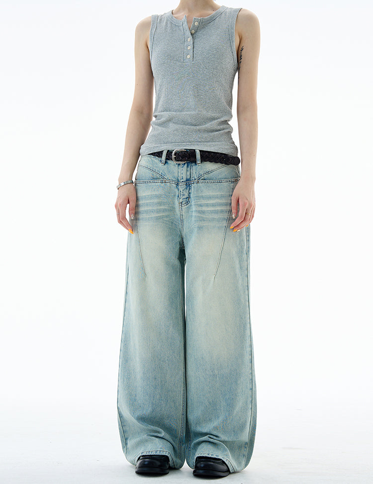 MADWITCH PATCHWORK DISTRESSED DENIM #K9653