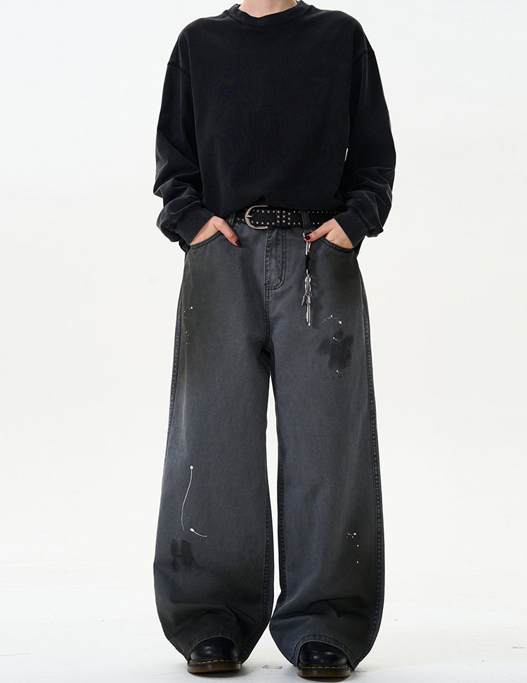 MADWITCH STRAIGHT-LEG WIDE-LEG JEANS #CK9332