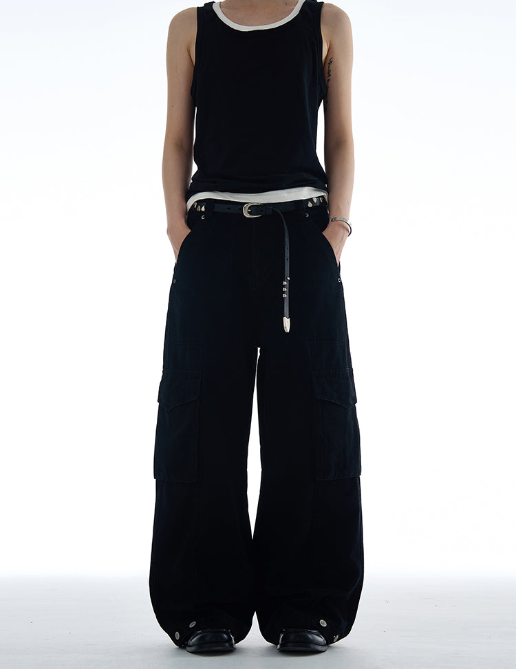 MADWITCH VINTAGE MULTI-POCKET CARGO PANTS #CK6650