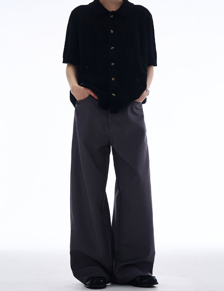 MADWITCH LOOSE STRAIGHT-LEG CASUAL PANTS #CK6657