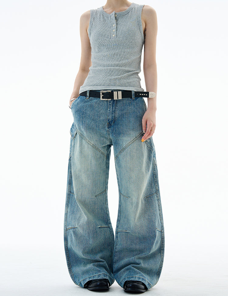MADWITCH SLUB WASH DENIM PANTS #G6847