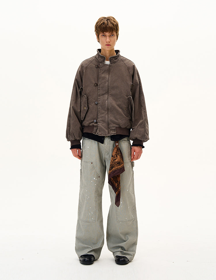 MADWITCH UNISEX WASHED UTILITY JACKET #MD2561