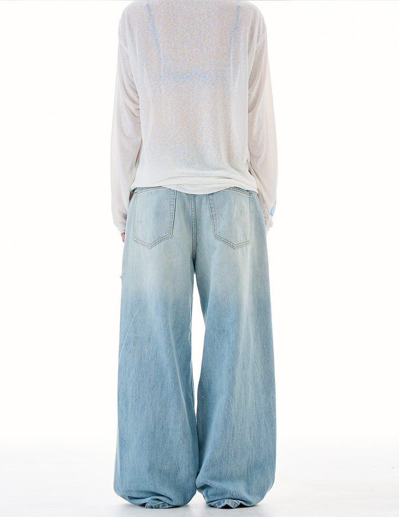 MADWITCH DISTRESSED WASH DENIM PANTS #K9667