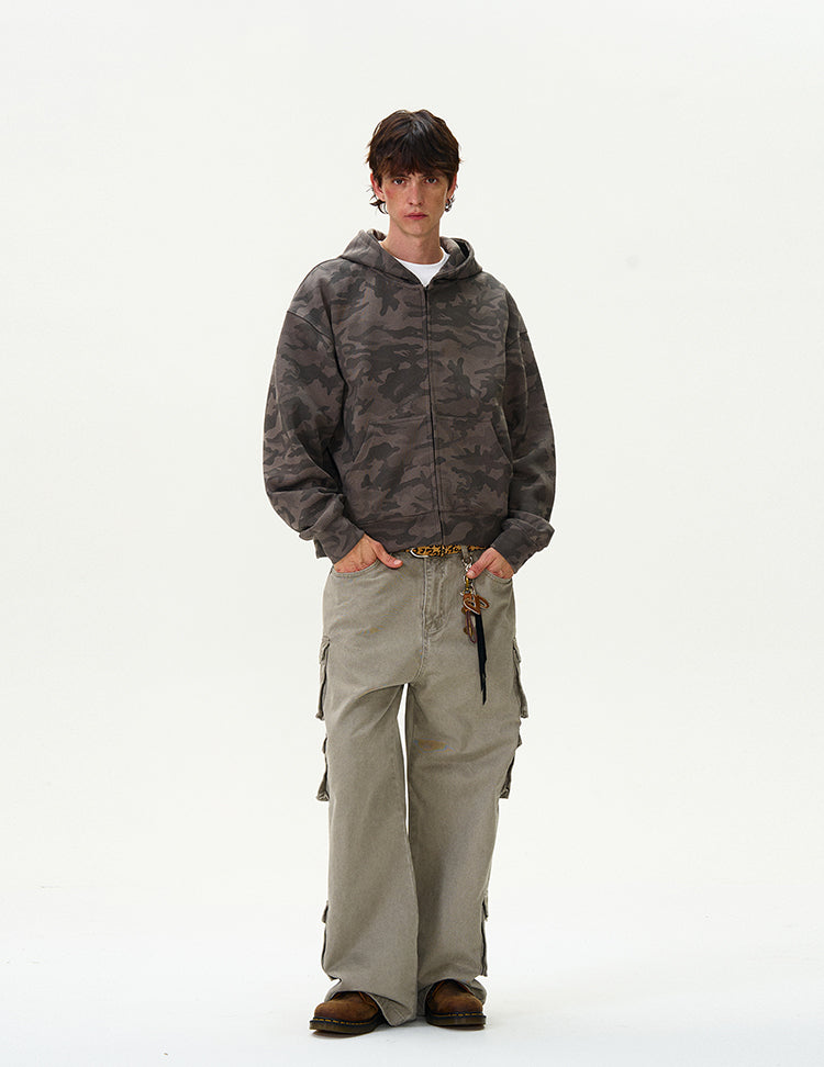 MADWITCH CAMOUFLAGE HOODED TOP #0188