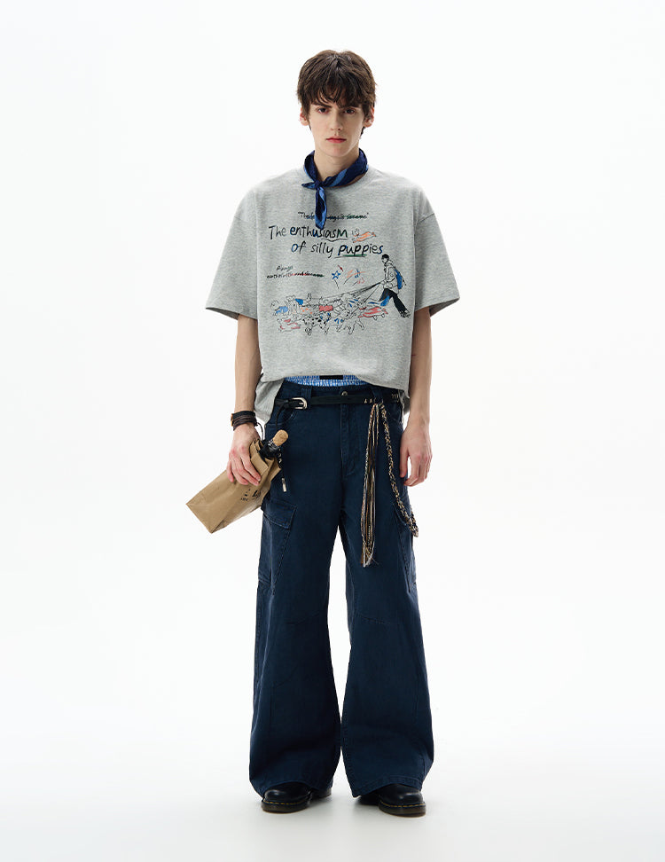 MADWITCH FUN PRINT CREWNECK TEE #880320
