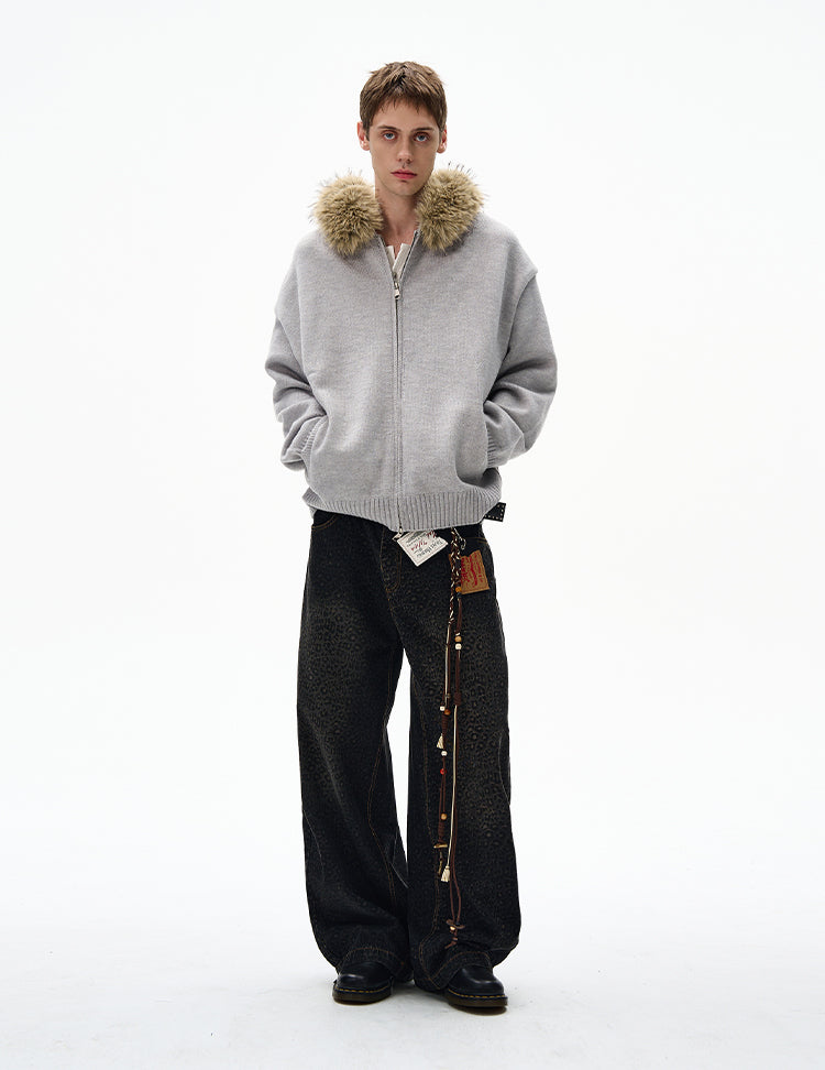 MADWITCH UNISEX FUR-TRIMMED CASUAL COAT #6273