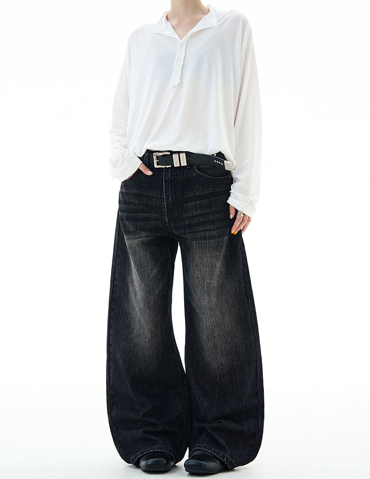 MADWITCH UNISEX HIGH STREET WIDE LEG JEANS #G6669-2