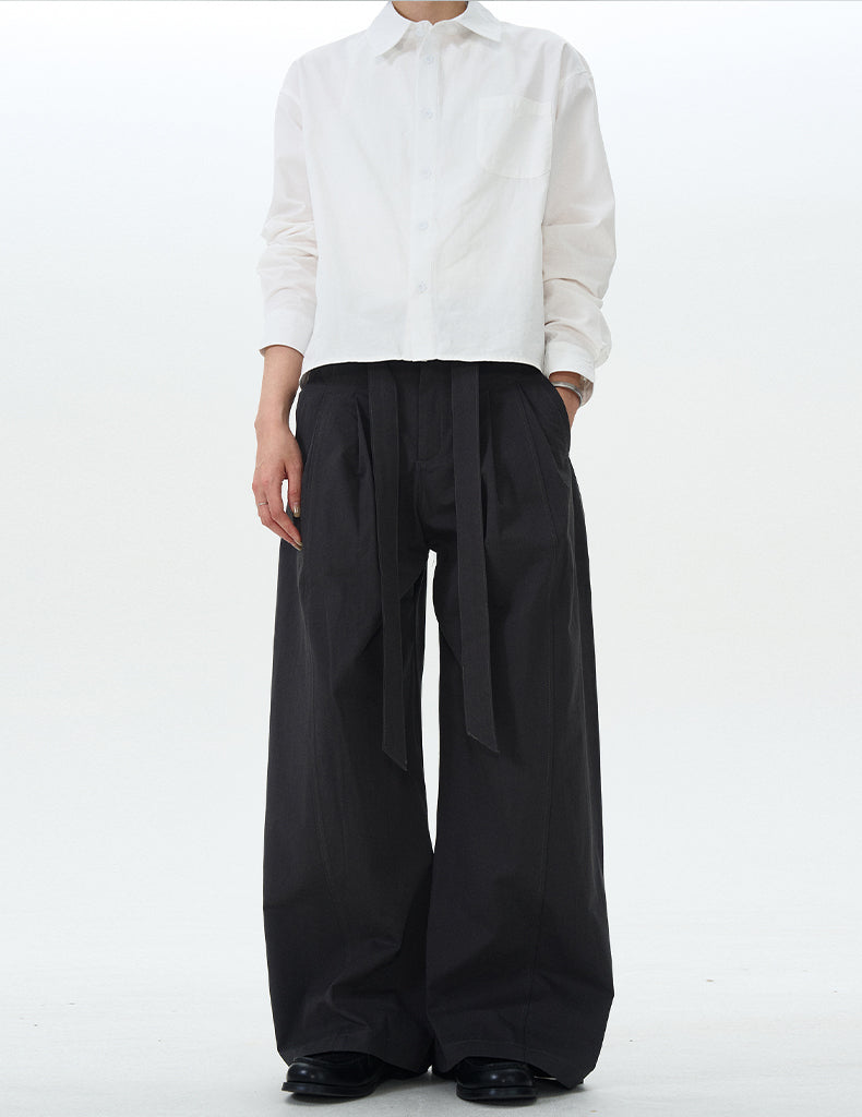 MADWITCH MINIMALIST DRAWSTRING CASUAL PANTS #RK176