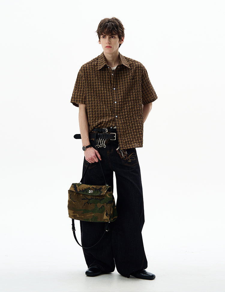 MADWITCH SEERSUCKER RETRO SHIRT #CR237