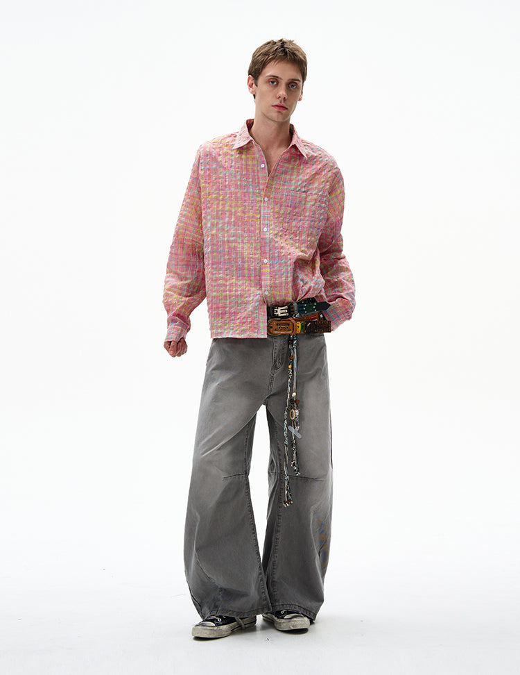 MADWITCH UNISEX BUBBLE COTTON LONG SLEEVE SHIRT #CR6218