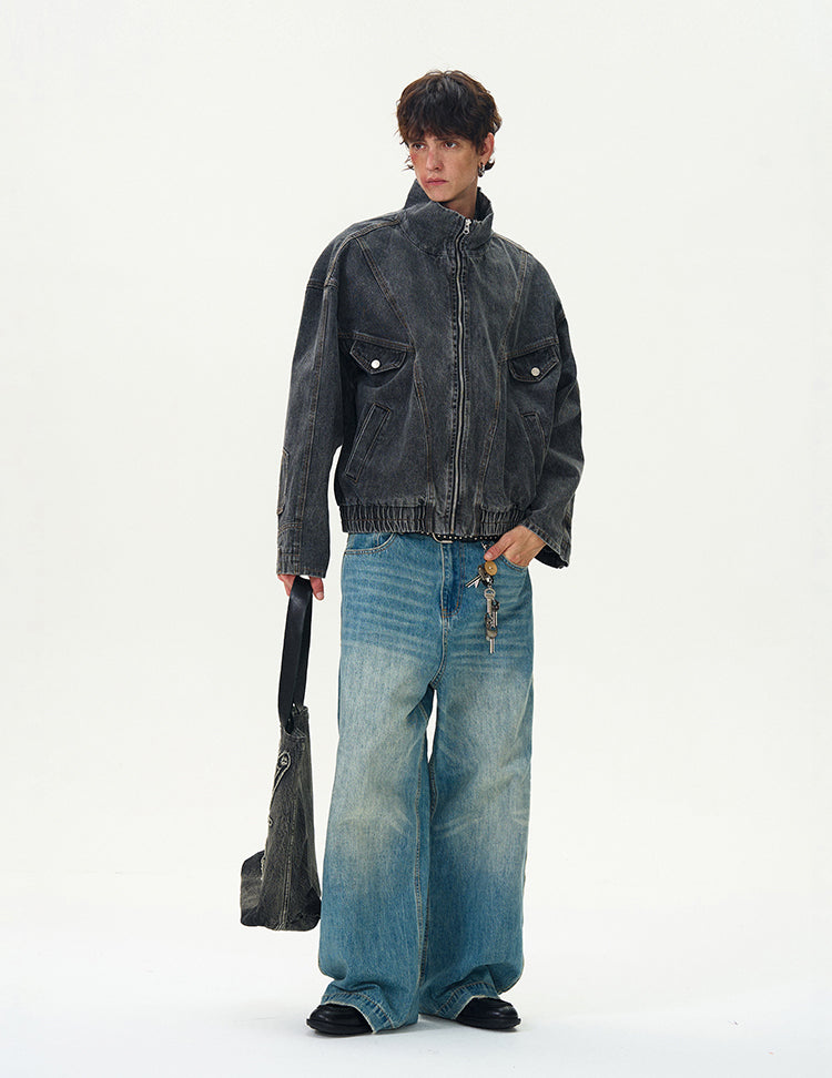MADWITCH WASHED DENIM JACKET #G6471
