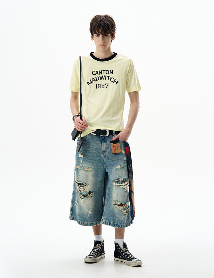 MADWITCH CREW NECK DROP SHOULDER TEE #MD4198