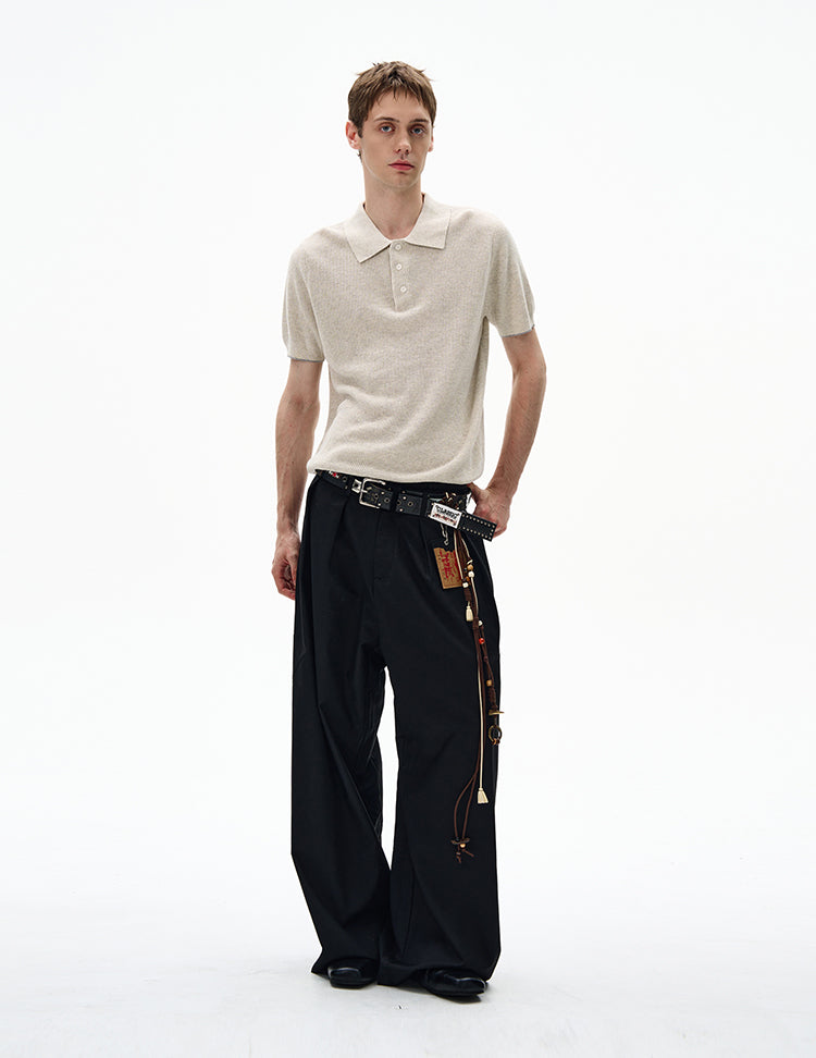 MADWITCH CLASSIC POLO KNIT TOP #250139