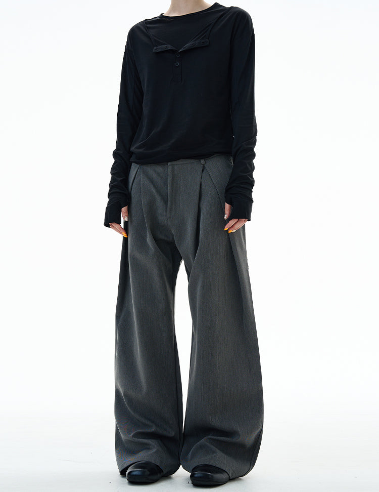 MADWITCH UNISEX WIDE LEG STRAIGHT DRESS PANTS #C915