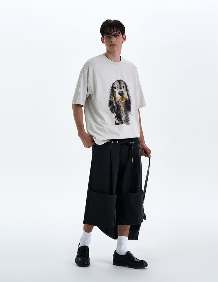 MADWITCH PUPPY PRINT TEE #990635