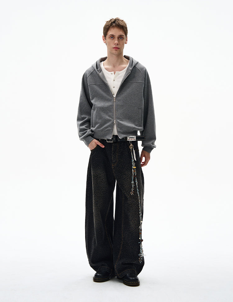 MADWITCH UNISEX HOODED CARDIGAN COAT #RH44