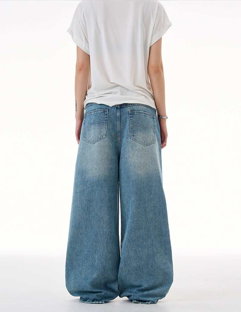 MADWITCH IRREGULAR WASH DENIM PANTS #CK9652