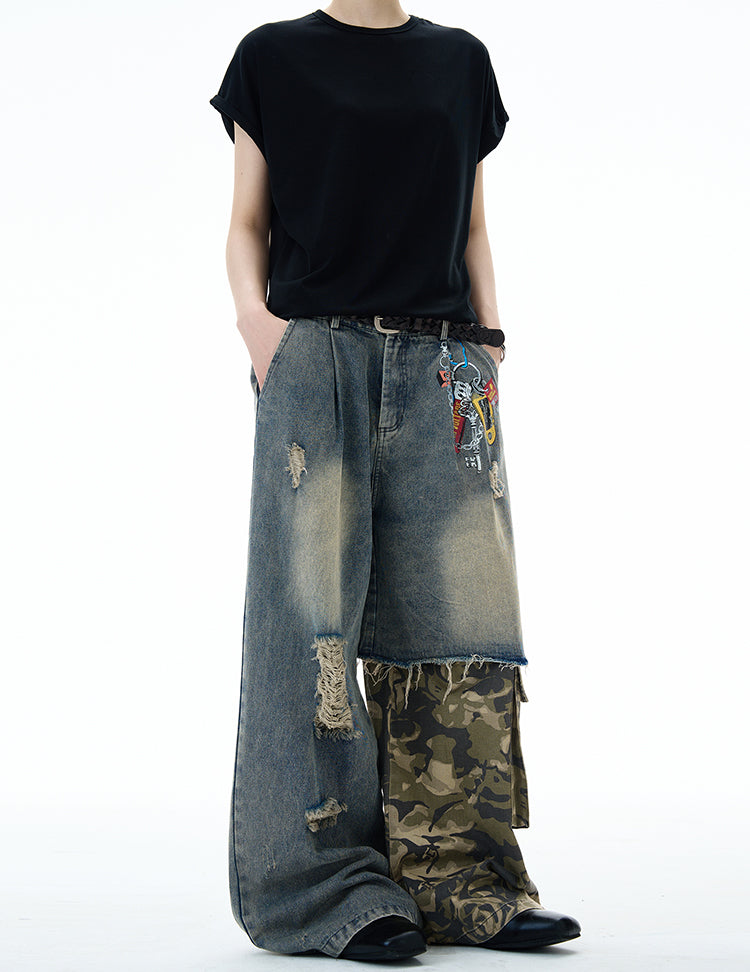 MADWITCH PATCHWORK VINTAGE DENIM #RK08