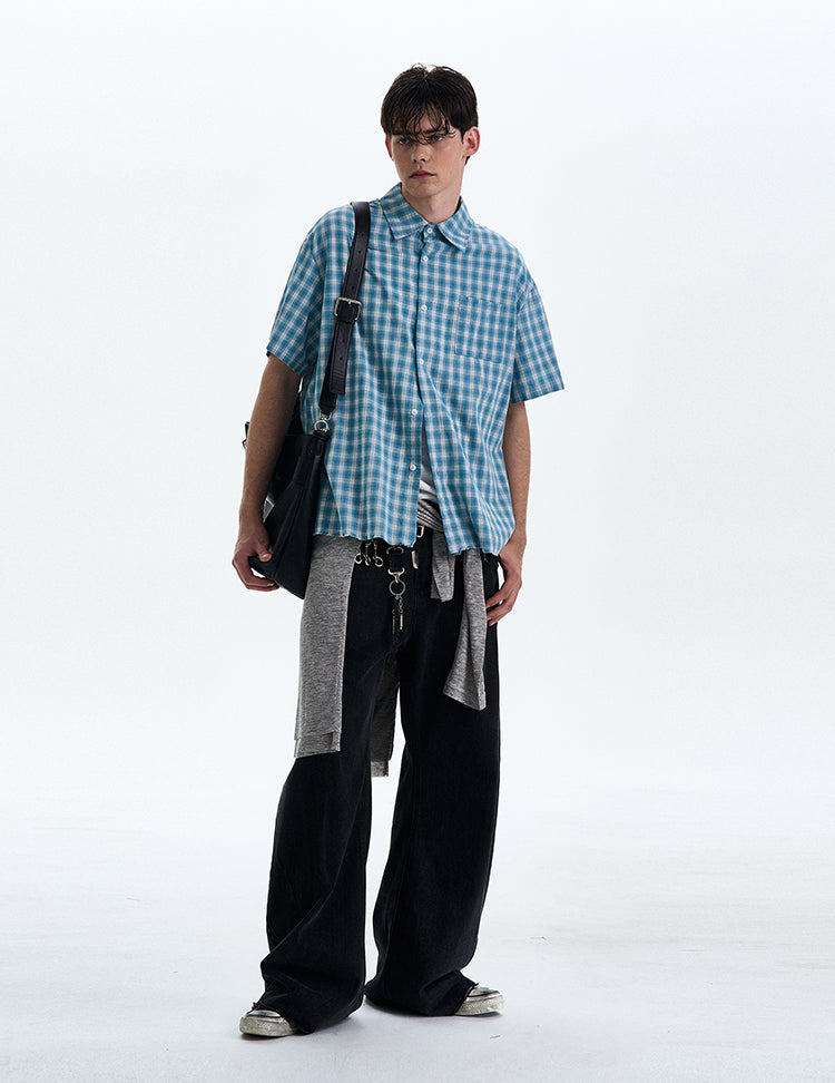 MADWITCH VINTAGE PLAID SHIRT #RC189