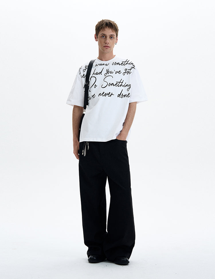 MADWIT LETTER PRINT TEE #27344
