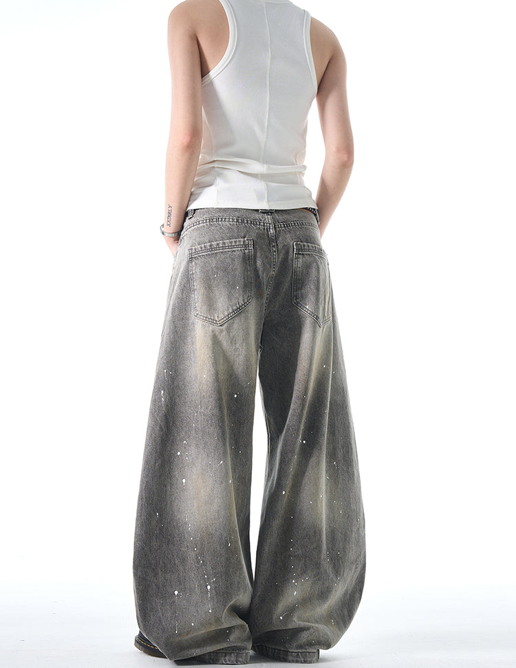 MADWITCH WIDE-LEG BEND-KNIFE JEANS #FX066