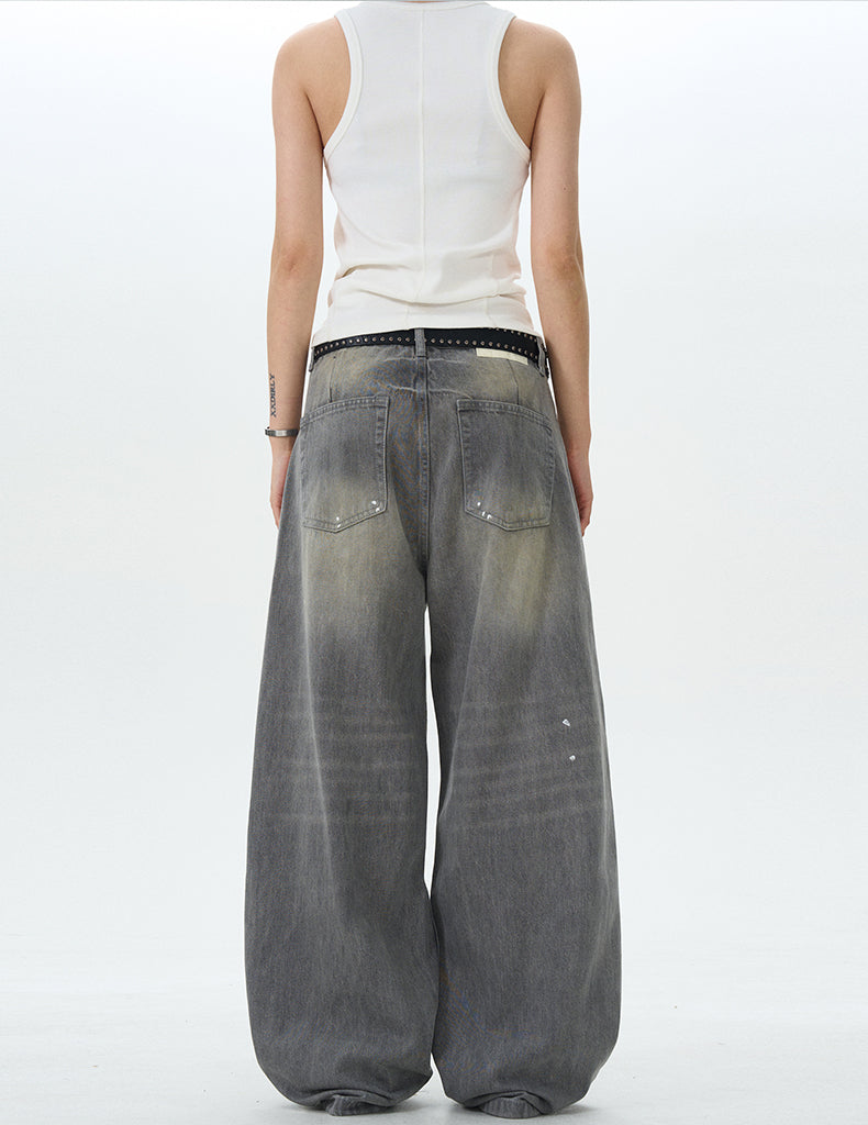 MADWITCH INK SPLASH WASHED JEANS #CK5391
