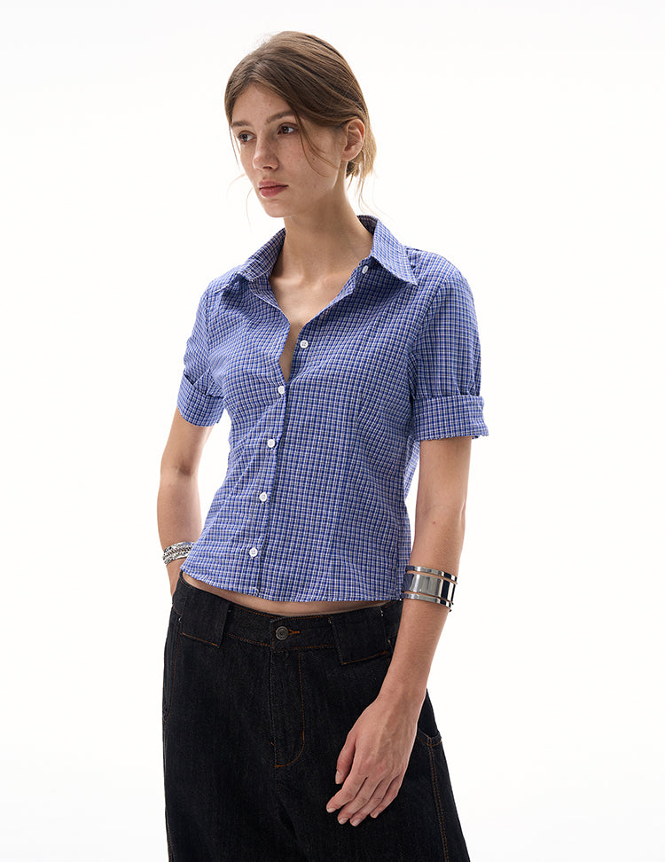 MADWITCH SHORTS-LENGTH STRUCTURED SHIRT #CY156