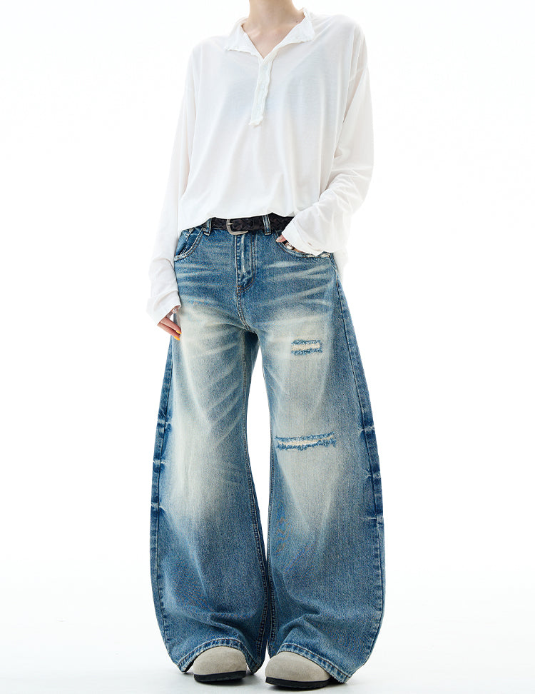 MADWITCH UNISEX INS STYLE DISTRESSED DENIM JEANS #G6867