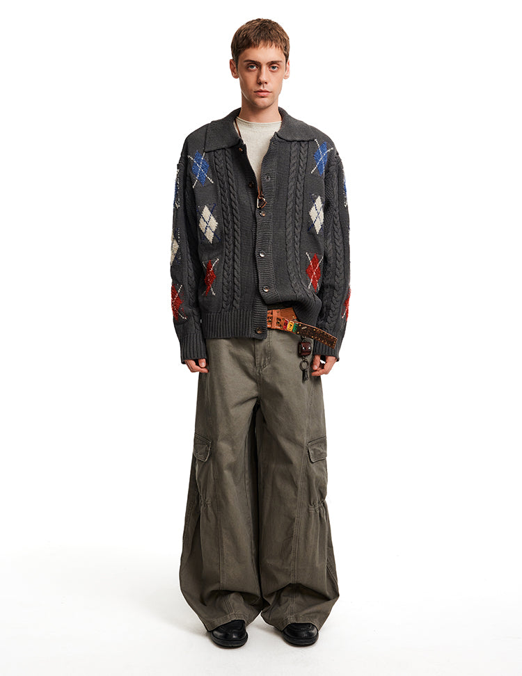 MADWITCH ARGYLE TWIST SWEATER #AW25306