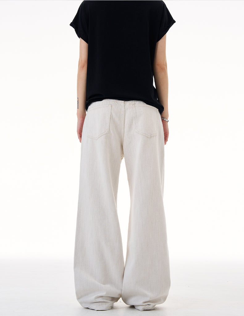 MADWITCH LINEN BLEND WHITE JEANS #CK9657
