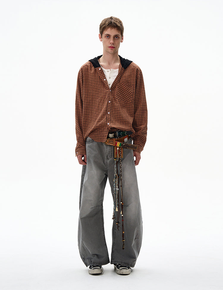 MADWITCH UNISEX COMMUTER HOODED SHIRT #CR602