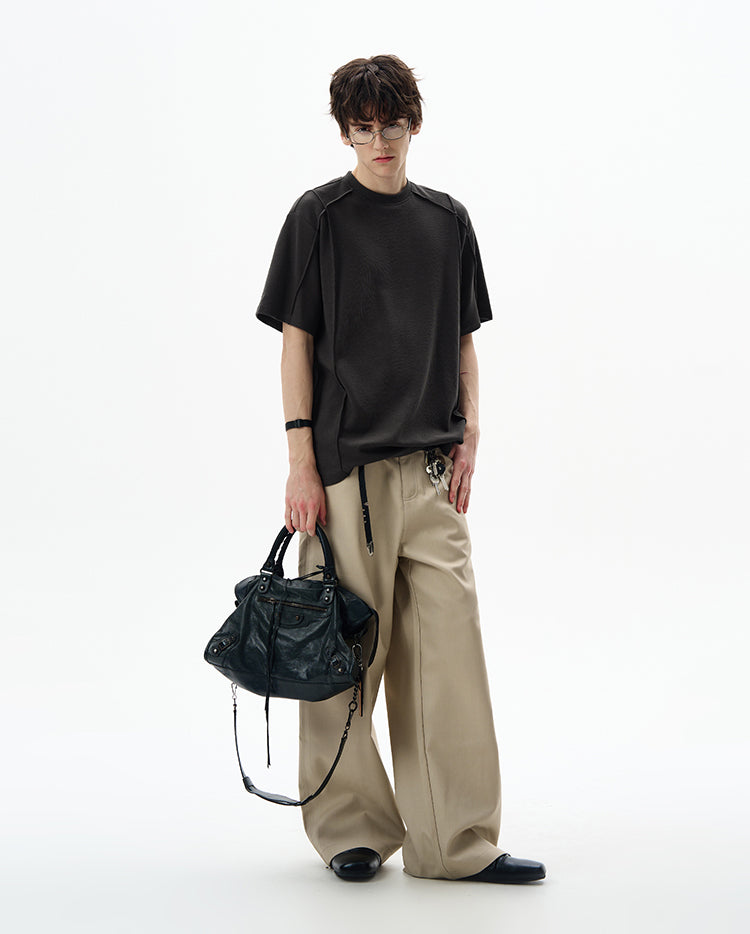 MADWITCH PANELED CREW NECK TEE #UTU009