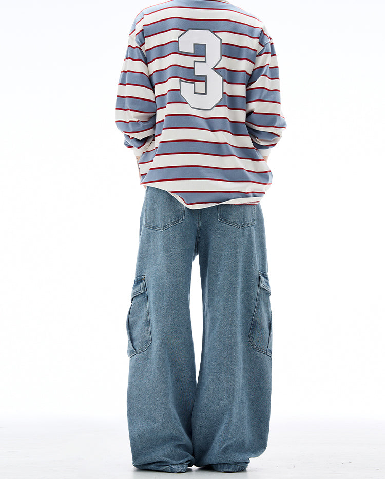 MADWITCH BAGGY WIDE-LEG WORKWEAR JEANS #CK3393