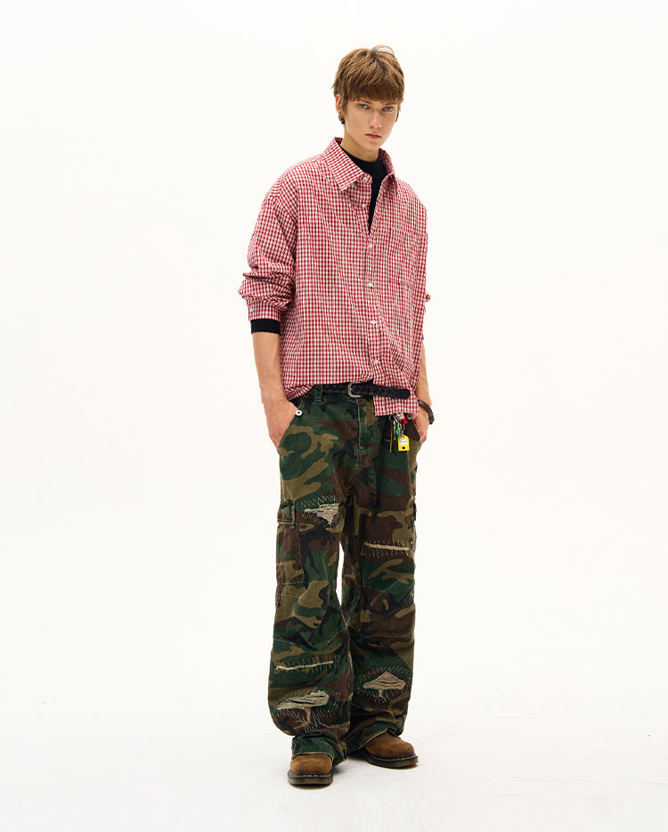 MADWITCH UNISEX VERSATILE CHECKERED SHIRT #CR6213