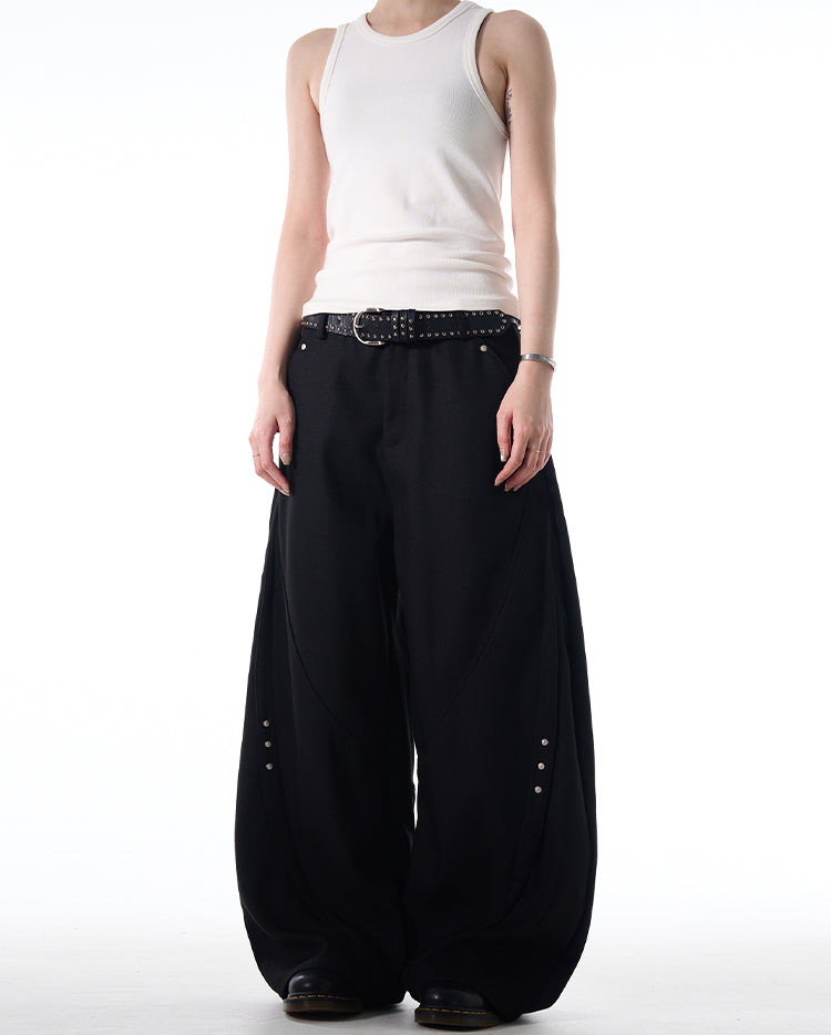 MADWITCH LOOSE FIT WIDE-LEG DENIM PANTS #C828