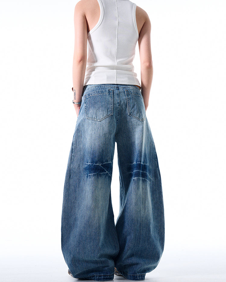 MADWITCH HEAVYWEIGHT LOOSE-FIT WASHED JEANS #DR8802