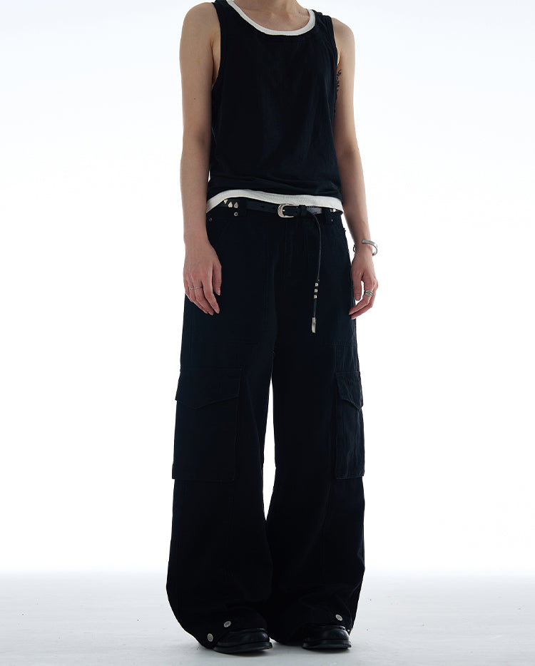 MADWITCH VINTAGE MULTI-POCKET CARGO PANTS #CK6650