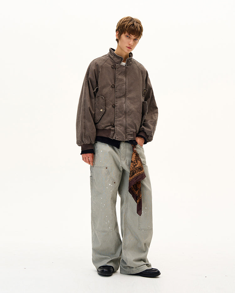 MADWITCH UNISEX WASHED UTILITY JACKET #MD2561