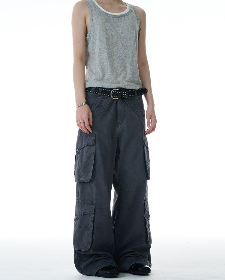 MADWITCH MULTI POCKET CASUAL WORK PANTS #A606