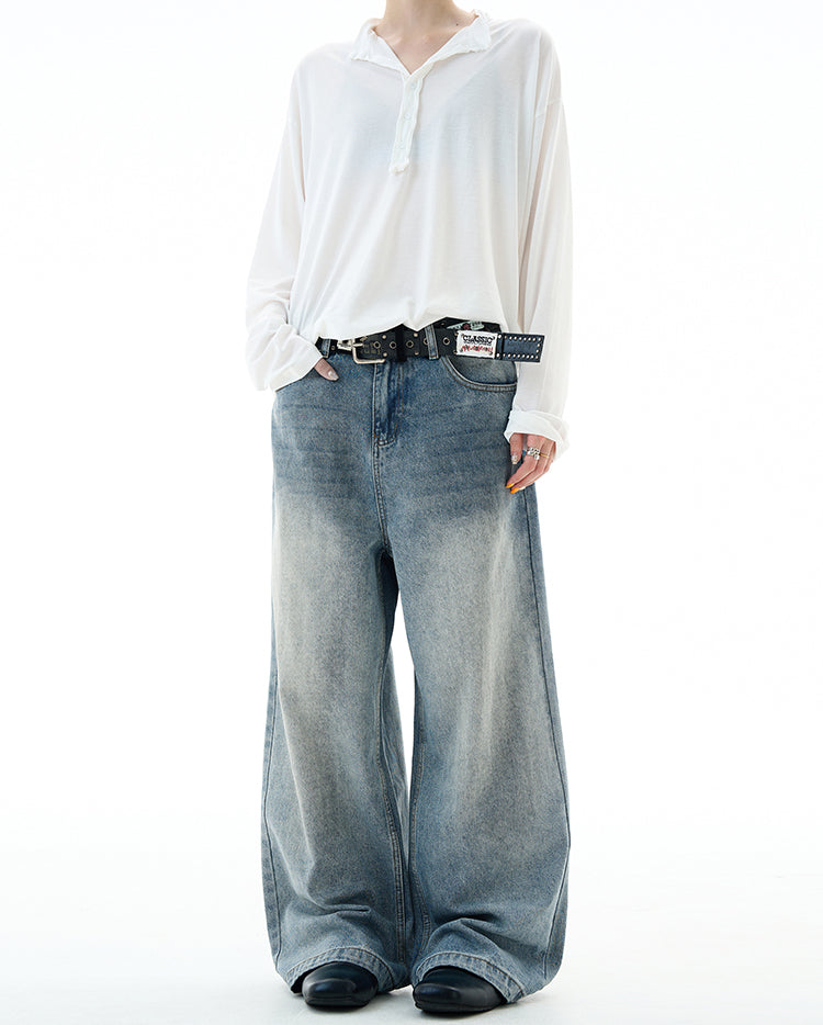 MADWITCH UNISEX DIRTY WASHED DENIM JEANS #G6846