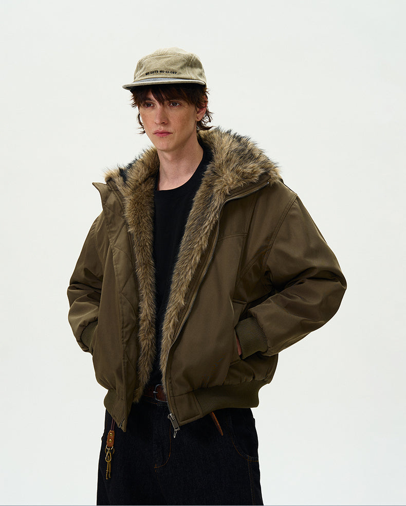 MADWITCH LOOSE FIT FUR-COLLAR JACKET #990219