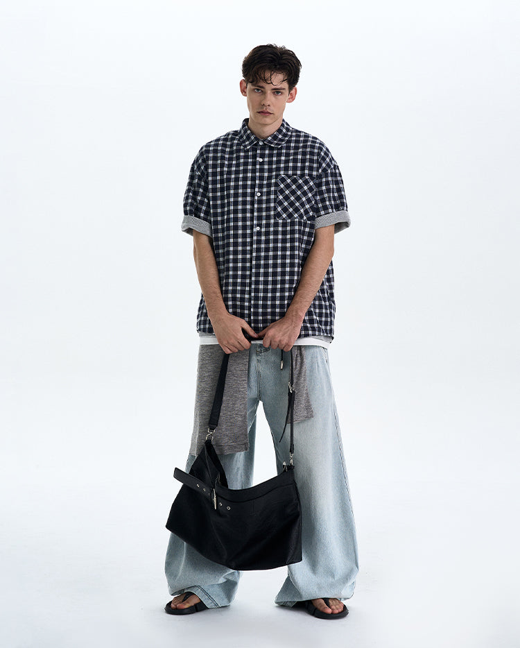 MADWITCH DETACHABLE HOODED SHORT SHIRT #RC218