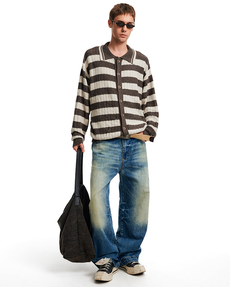 MADWITCH STRIPE LAZY CARDIGAN #68966
