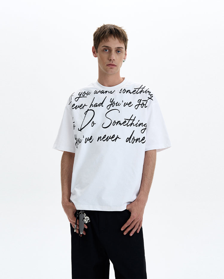 MADWIT LETTER PRINT TEE #27344