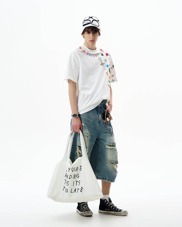 MADWITCH GRAFFITI PRINT TEE #C828