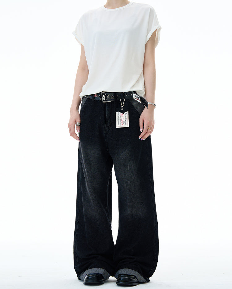 MADWITCH VINTAGE WASH STRAIGHT LEG JEANS #RK157