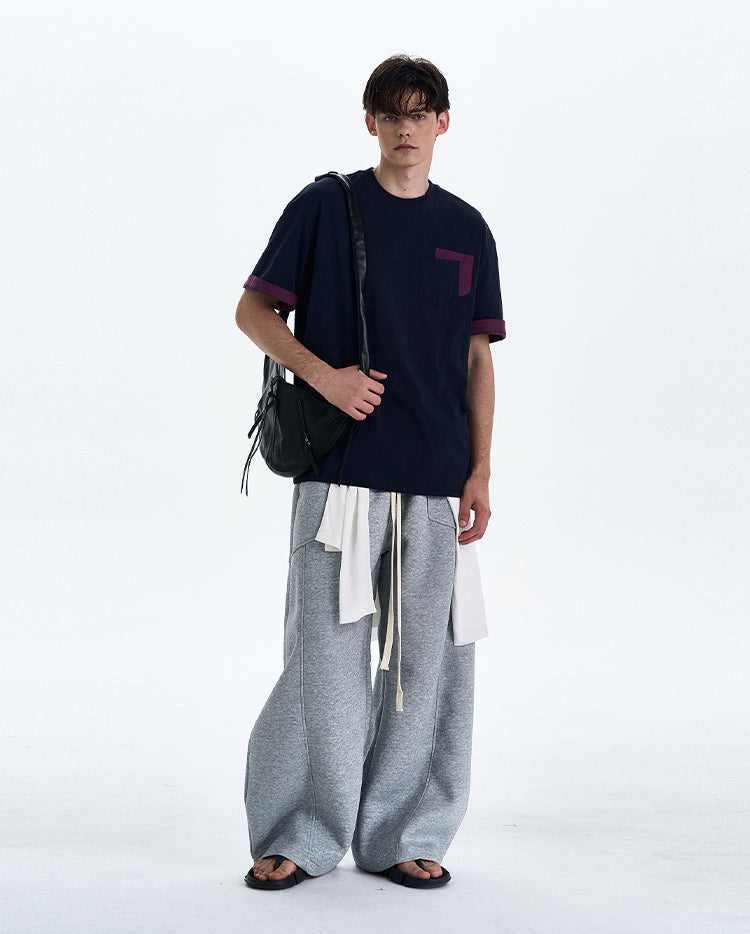 MADWITCH CONTRAST COLOR CREWNECK TEE #C205C25