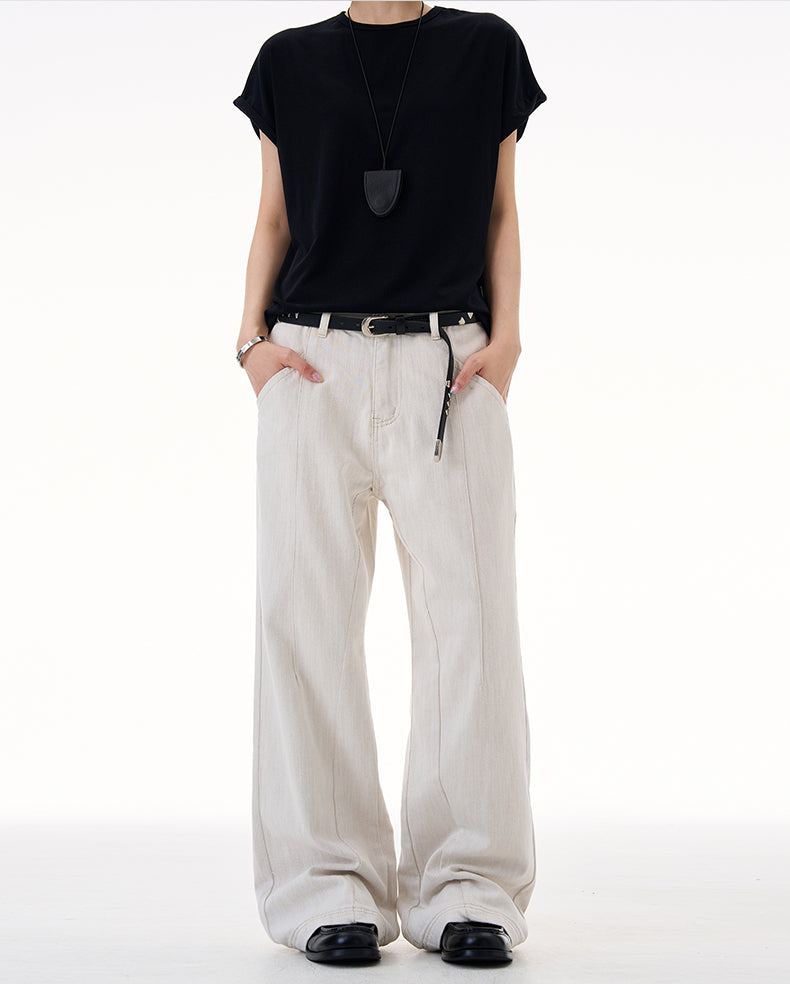 MADWITCH LINEN BLEND WHITE JEANS #CK9657