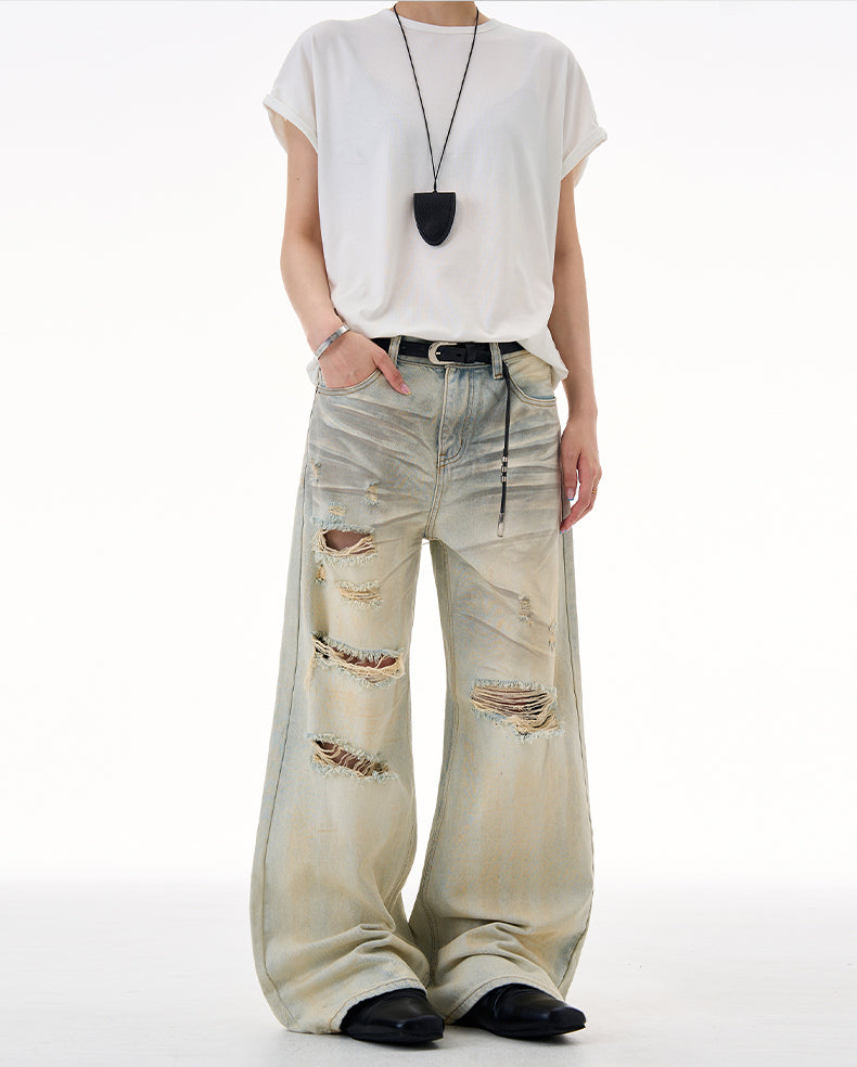 MADWITCH DROP-CROTCH GRAFFITI JEANS #G6831