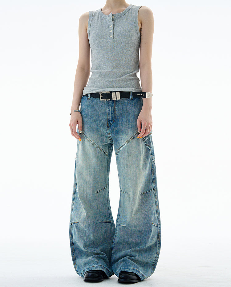 MADWITCH SLUB WASH DENIM PANTS #G6847